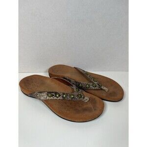 Size 7 Women’s Vionic Green Gemstone Dressy Sandals 340 Florianna